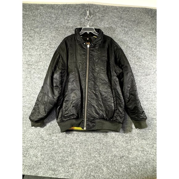 Phat Farm mens XLarge reversable wool blend varsity jacket Grey, yellow and blac - Picture 2 of 15